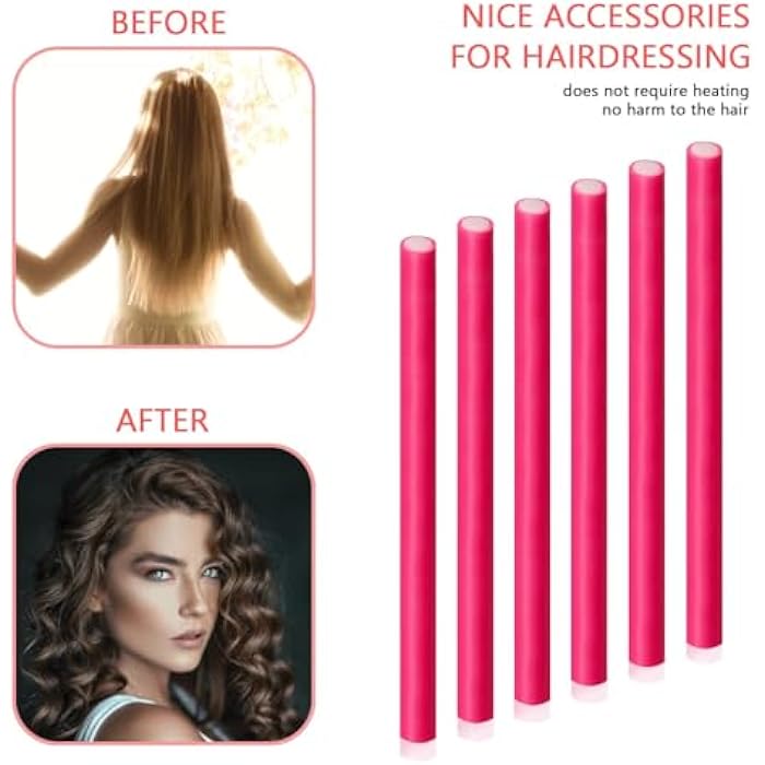Mclear Heatless Hair Curling Flexible Rods, Magic Foam Rollers, Non Heat Flexi Twist Curling Rods For Long, Short, Medium Hair, Hair Curler Rolls (Multicolor) (Random, Pack of 20) - Image 3